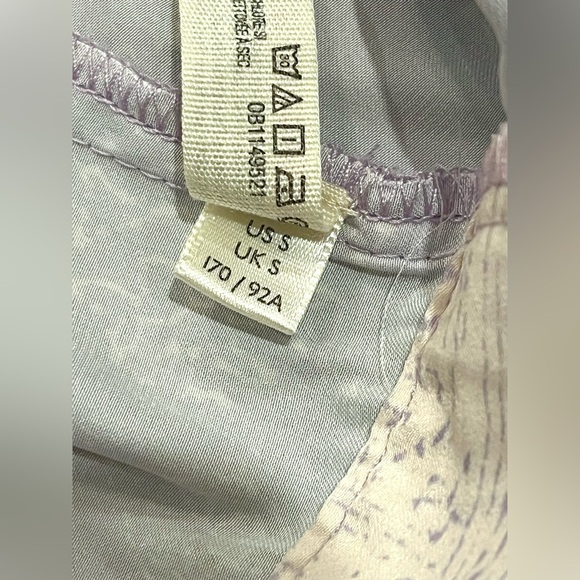 Free People 1 Thing Halter Tank Paisley Lilac Purple Floral Print Tie Bodysuit S - Picture 11 of 12